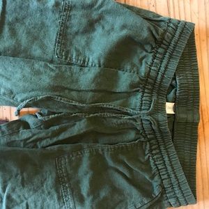 Old Navy Green Linen Pants